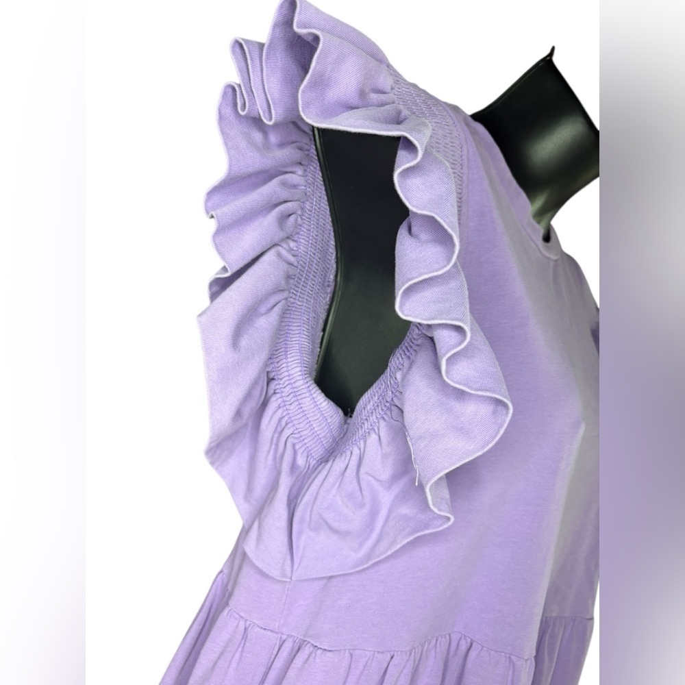 English Factory Purple Ruffled Tiered Sundress mini sz M preloved - Picture 5 of 9